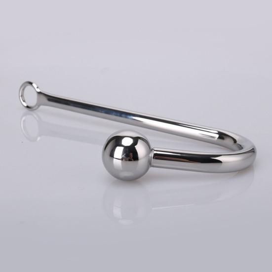 Stainless Steel Anal Hook Fetish Bondage Hook Sex Toys Solid Single Ball Rope Hook Unisex Adults Sex Games Bondage Fetish Toy for Couple Lovers