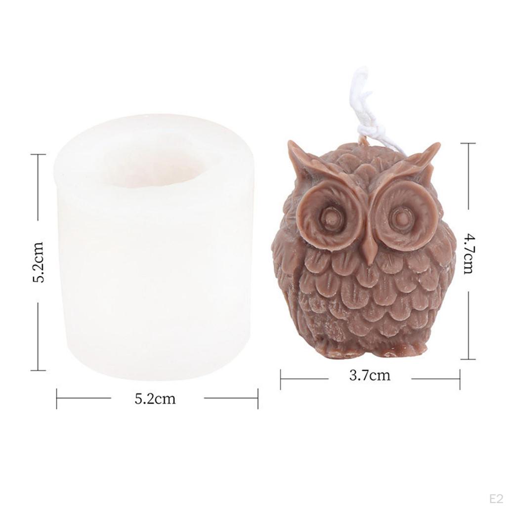3D модель свечи, статуя совы, литье из смолы, силикон, поделки ручной работы, украшения для