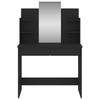 Makeup Table with Mirror Black 96 x 39 x 142 cm