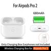 Для AirPods Pro 2/AirPods Pro 680 мАч Зарядный бокс Наушник Беспроводной зарядный чехол, 8-контактный интерфейс