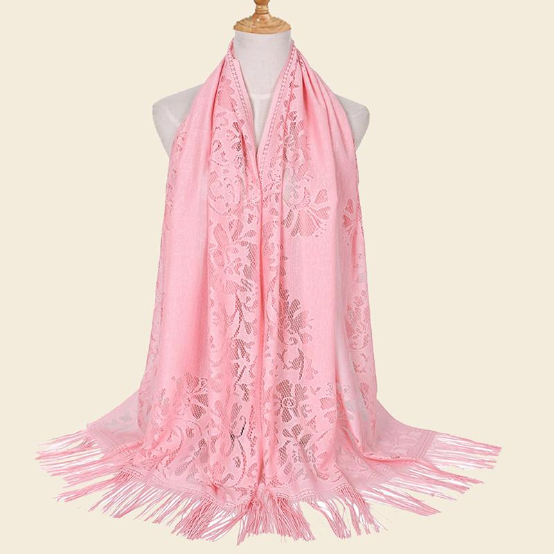 Womens Tassels Soft Breathable Travel Solid Color Summer Lace Shawl Beach Sunscreen Shawl Outdoor Fashion Accessories