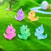 Figurine Miniature Luminous Egg-Holding Dinosaur Cartoon Micro Landscape Ornaments For Fish Tank Aquarium Accessories
