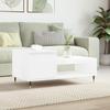 Coffee Table, High Gloss White, 100x50x45 Cm