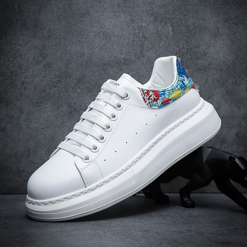 Повседневная обувь мужская обувь для скейтборда белая европейские трендовые стили, национальная трендовая модная обувь, обувь Вэньчжоу прямой эфир тряси быстро
