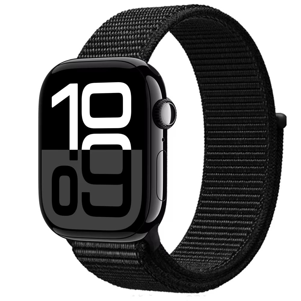 Нейлоновый ремешок-петля Для ремешков Apple Watch 46мм 44мм 40мм 41мм 45мм 42мм Оригинальный ремешок браслет iWatch Серии 11 10 SE 9 8 Ultra 3