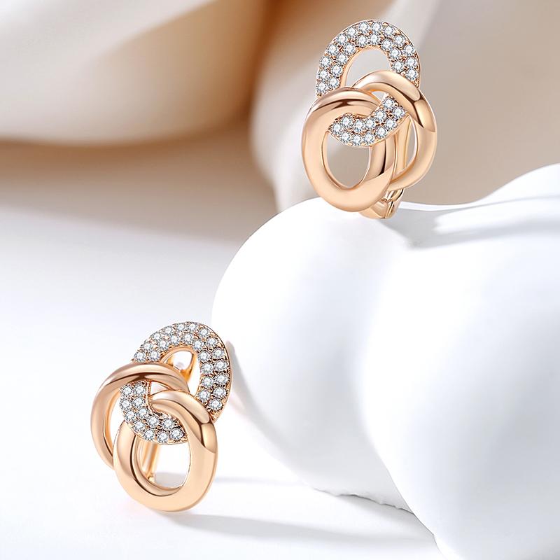 Женские серьги Kinel с несколькими кольцами на английском языке Kinel, модные украшения с цирконием