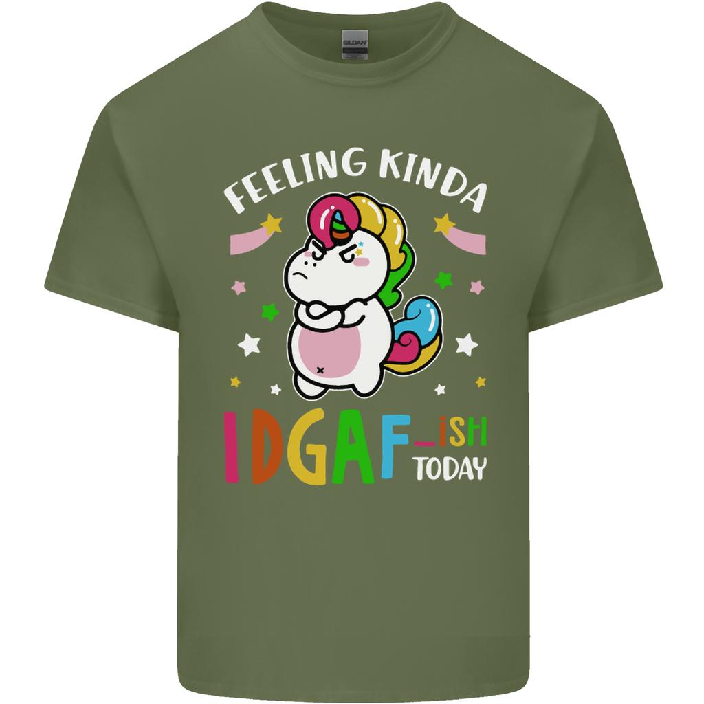 Feeling IDGAF Today Funny Offensive Unicorn Unisexs Light Cotton TShirt