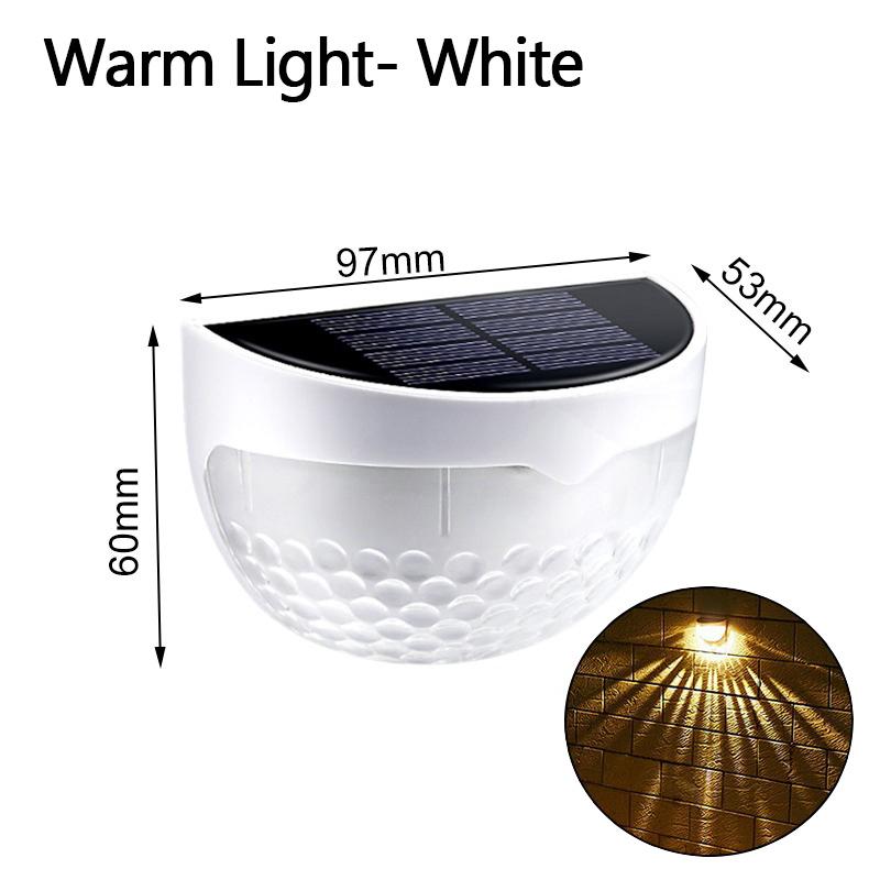 1/4pcs Waterproof Solar Light Semicircle Fence Wall LED Lamp Garden Stairs Balcony Solar Powered Lamps Outdoor Luminous Lights