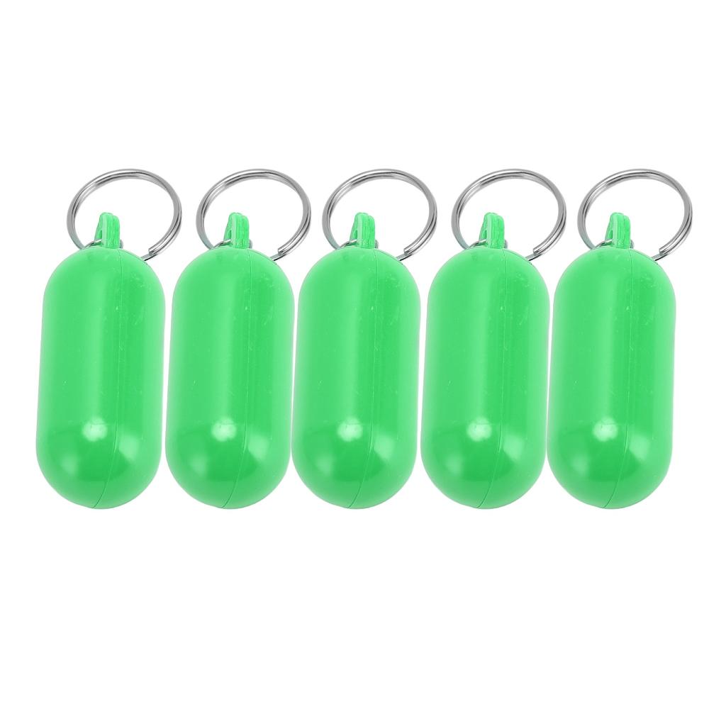 5Pcs Plastic Key Float Floats Keychain Floating Key Chain for Swimming Beach Outings Water Sports