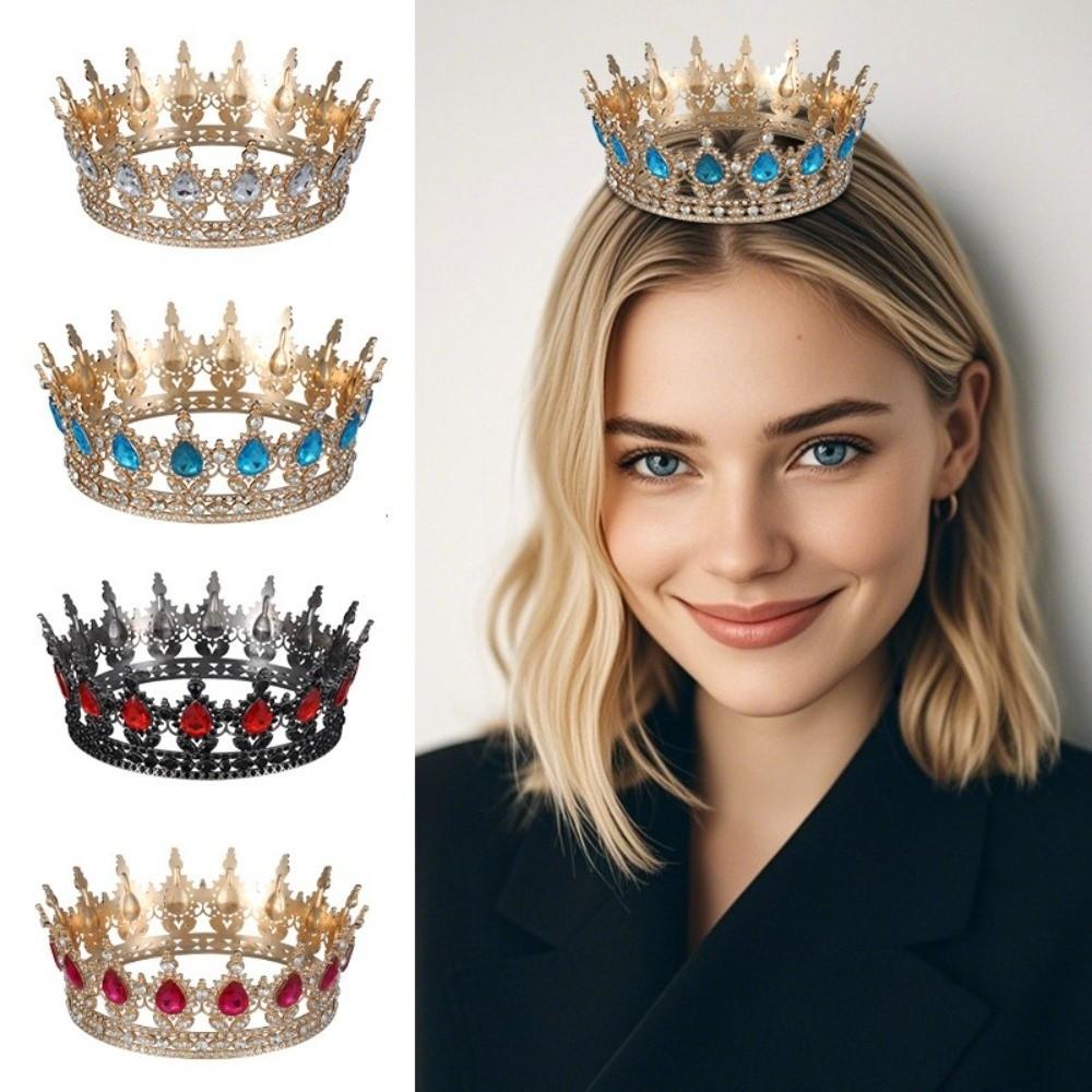 Elegant Bridal Tiara Vintage Crystal Headpieces King Rhinestone Wedding Crown Special Event