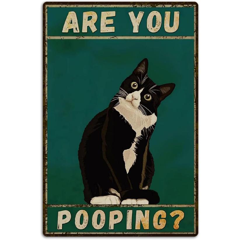 Fmcmly I Do What I Want Funny Black Cat Decor Tin Signs Cute Cat Personalized Metal Poster Wall Art Decor Sign for Home Bathroom Garden Restroom