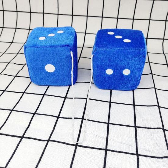1 пара игральных костей, плюшевый кулон, супер мягкая губка, наполнитель, красочные точечные игральные кости, плюшевые украшения, пушистые мягкие кости, антистрессовая плюшевая игрушка, украшение автомобиля