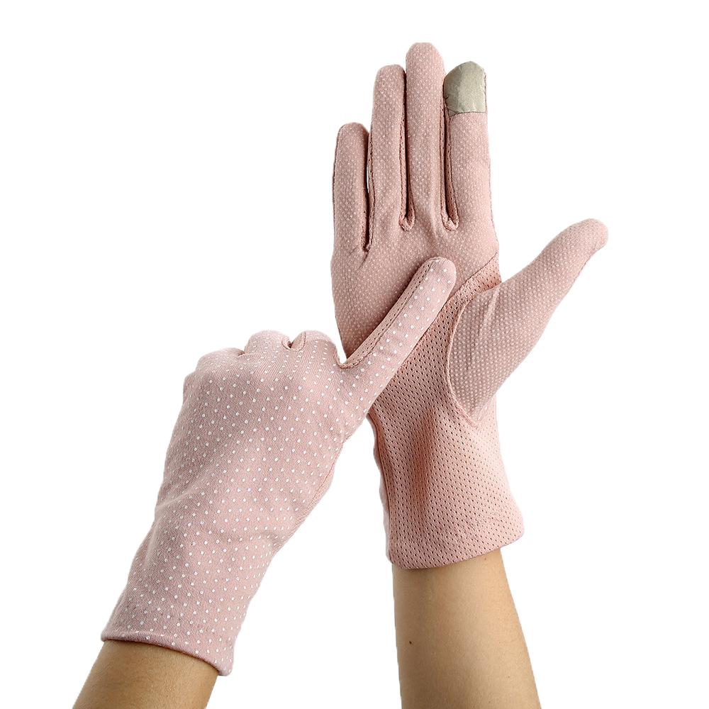 Women Driving Dot Thin Sun Protection Short Gloves  Gloves
