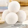 6/12Pcs Wool Dryer Balls 6/7/8CM 3 Sizes Organic Natural Fabric Softener Reduce Drying Time Hypoallergenic Reusable Hand-Felted Laundry Balls