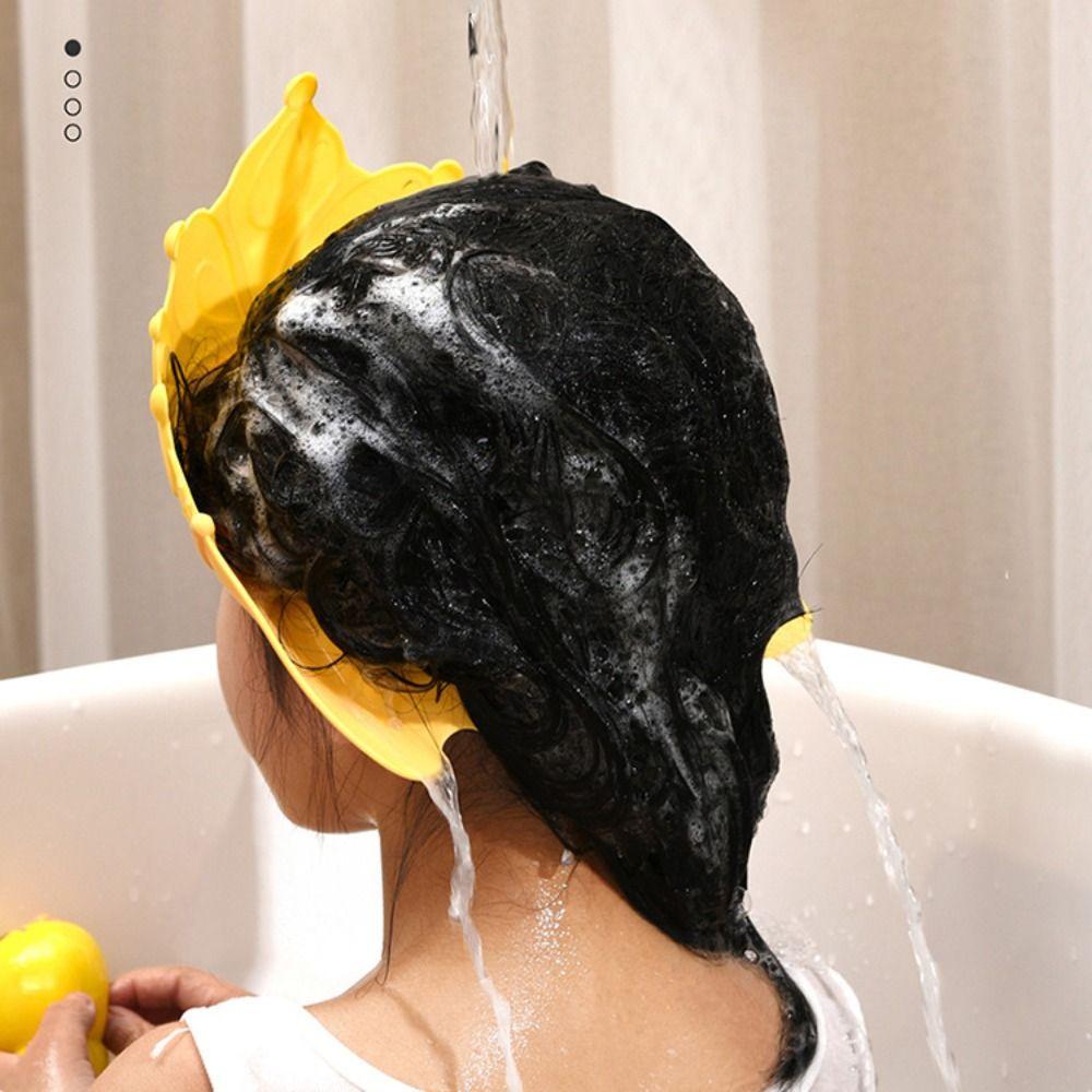 Adjustable Hair Wash Hat Silicone Bath Head Cover Accessories Shampoo Cap  Baby Bathing