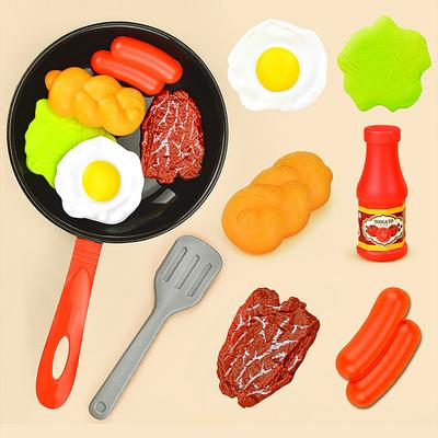 Детская игровая кухня, приготовление жареных яиц и стир-фрая, набор сковородок, кухонная игрушка, праздничный подарок