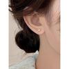 [ChicSilver] ball piercing ladies Leave it on gold k18 gold round ball earrings 3mm simple accessories