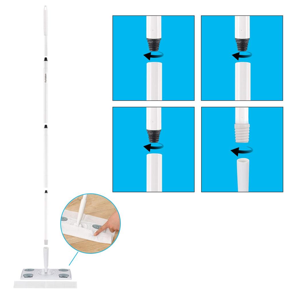 Eyliden Floor Wiper Body Flooring Wiper Flooring Wiper Floor Mop Mop Floor Wiper Floor Cleaning Tool Cleaning Tool White 4 Tier Joint Type Dry