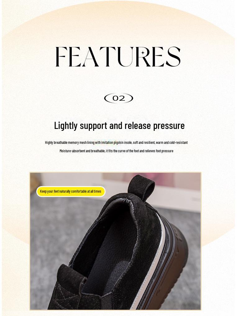 Женские туфли-слипоны на толстой подошве на британской платформе весна/осень 2024 г.