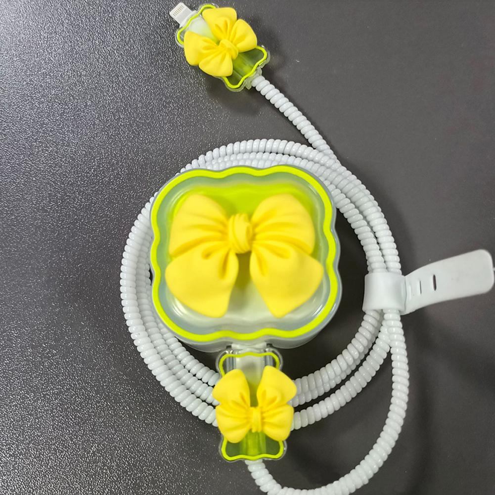 Charger Protector Cable Organiser For iPhone 15 14 11 13 18W 20W Charging Protection Cover Data Cable Management Cord Winder Kit