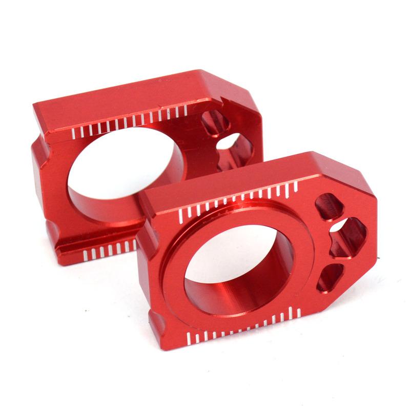 Motorbike CNC Rear Chain Adjuster Axle Blocks For HONDA CR125R CR250R 02-07 CRF250R CRF250X 04-17 CRF450R 02-17 CRF450X CRF450RX