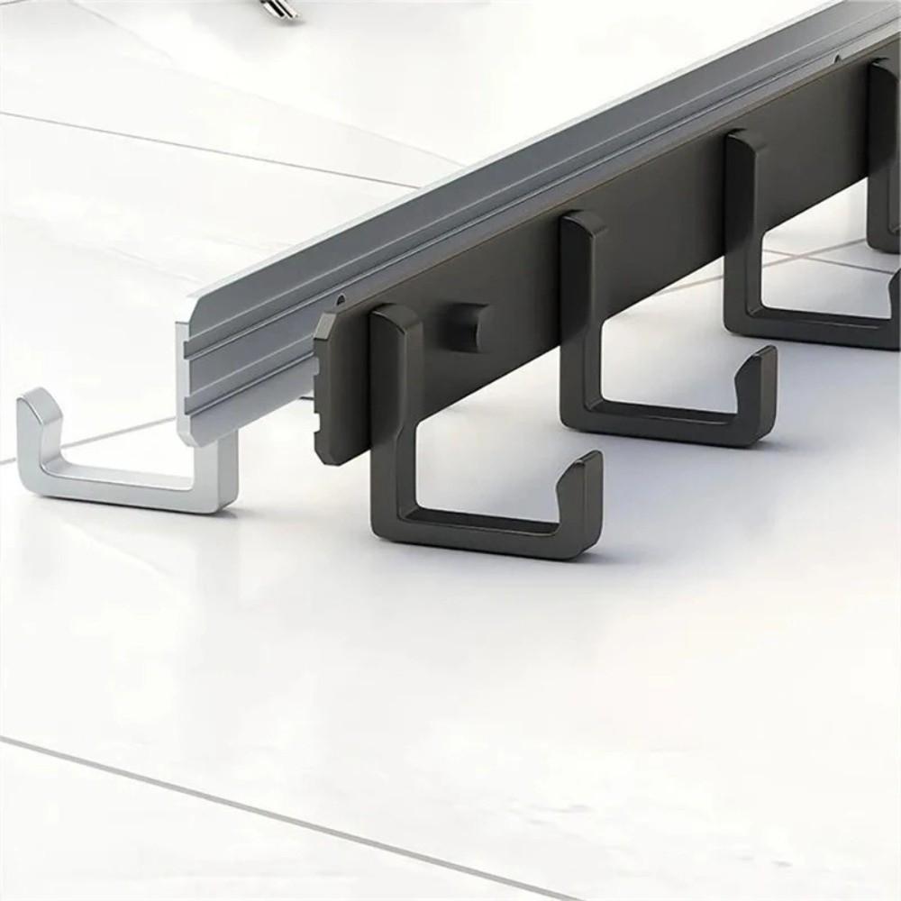 No Drill Wall Hook Rack Multi-Hook Metal Towel Hanger Practical Towel Hanger Hook Bathroom