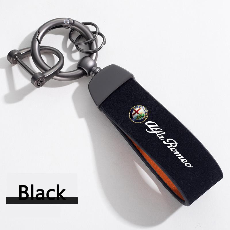 For Alfa Romeo 2026 Hot Sticker Car Stlying Key Chain Luxury Leather Keychain Keyring For Alfa Romeo Sportiva Giulia Giulietta 1