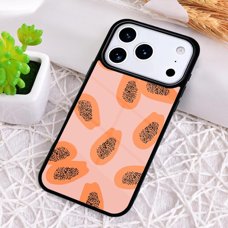 Avocado Pear Papaya Fruit Phone Case for iPhone 17 Air 16 15 11 12 14 13 Pro Max Shockproof Cover