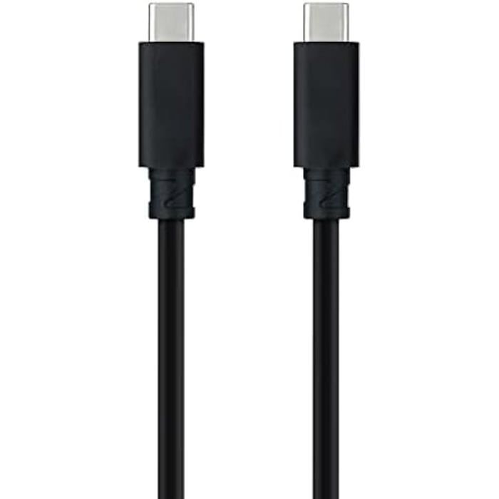 NANOCABLE 10.01.4103 - Câble USB 3.2 Gen2x2 20Gbps 5A/100W, 4K/60Hz, USB-C Mâle à USB-C Mâle, Couleur Noir, 3 m