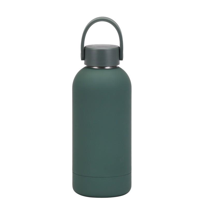 350ml Double Wall Stainless Steel Insulated Travel Mug With Handle - Leakproof Vacuum Flask Outdoor Gym Office Daily Use