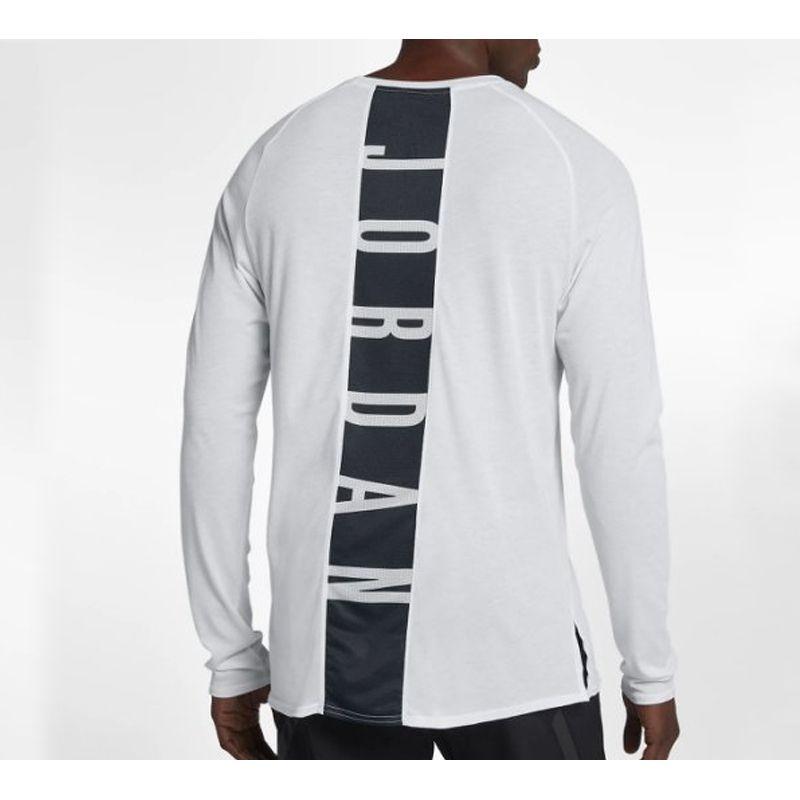 Jordan Мужская футболка с длинным рукавом с принтом 23 Alpha Dri-Fit, белая 926437-100