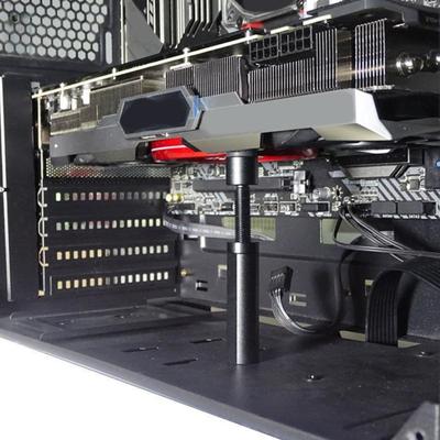 Алюминиевый держатель для видеокарты (GPU) с регулируемой телескопической поворотной креплением на винтах, кронштейн для фиксации видеокарты на рабочем столе.