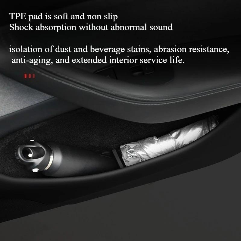 5pcs Door Side Storage Box Cup Pad for Tesla Model Y Juniper/YL 2026 Front Rear Door Handle Armrest Tray Organizer Accessories