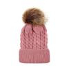 Winter Warm Women Knitted Crochet Wool Hat Hair Ball Earmuffs Caps Infant Toddler Kid Cute Hairball Beanie Cap