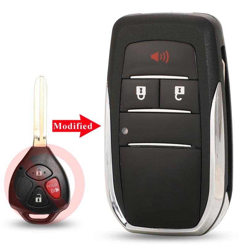 Upgrade 2/3/4 Button Flip Key Case For Toyota Reiz Camry Rav4 Yaris Corolla 4Runner Avlon Folding Car Remote Key Shell