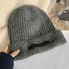 Loose Big Head Knitted Hat for Women In Winter Wool Hats In Autumn and Winter Warm Suitable for Round Face Showing Small Piles of Hats