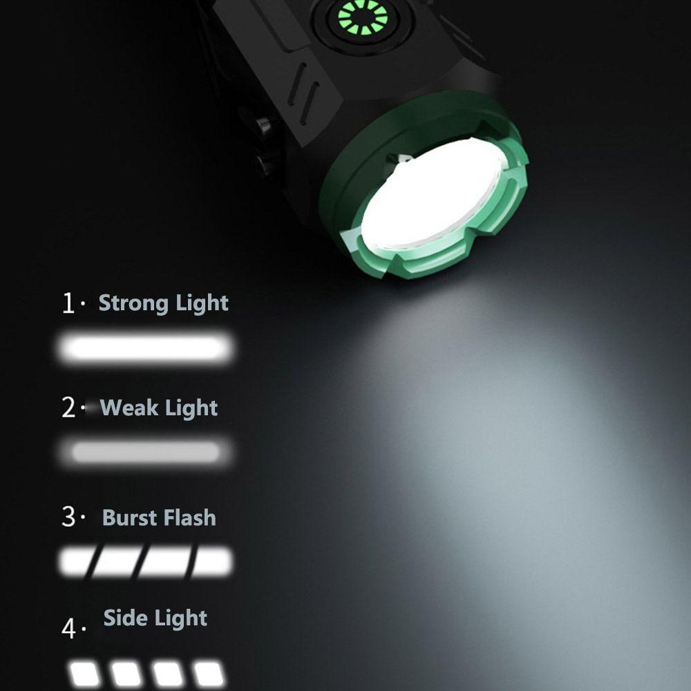 5000LM Мини Супер Яркий Фонарик Взрывная Вспышка Три Глаза Маленький Фонарик Светодиодный USB Клип Фонарик Рыбалка На Открытом Воздухе Сильный Портативный