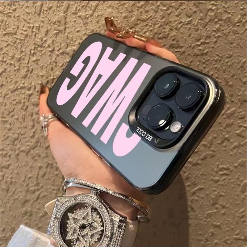 Модный розовый чехол для телефона с буквой SWAG для Xiaomi Redmi Note 14 13 12 11 Pro Plus 5G 12S 11S 10 S Redmi 14C 13C 12C Защитная крышка