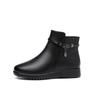 High Quality Winter Genuine Leather Women Flat Ankle Boots Women Thick Plush Warm Snow Boots Mother Non-slip Cotton Shoes