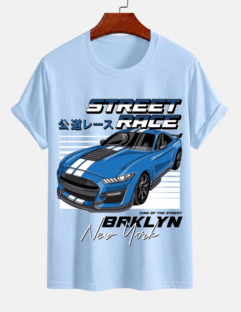 Unisexs Pure Cotton Solid Color Tshirt Casual Crew Neck Short Sleeve Car Street Style Top