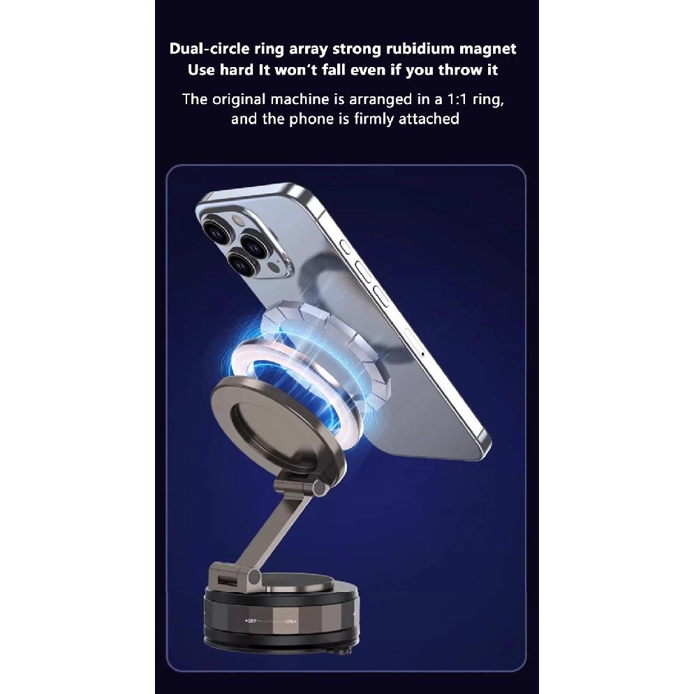Vacuum Suction Phone Holder Magnetic Car Navigation Bracket 360 Degree Rotation For Xiaomi Iphone Huawei Multyple Phone