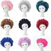 Head Wrap Elastic Band Cap For Brimmed Night Hat Bath Cap Extra Large Satin Silky Bonnet Sleep with Premium Protective Hair Care Tools