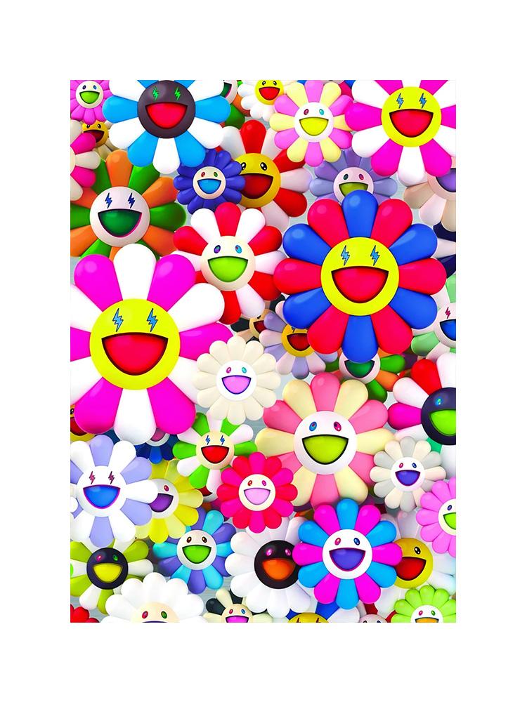 Abstract Colorful Smile Sunflowers Cartoon Posters Prints Canvas Painting Kawaii Pop Art For Kid Bedroom Home Decor Cuadros