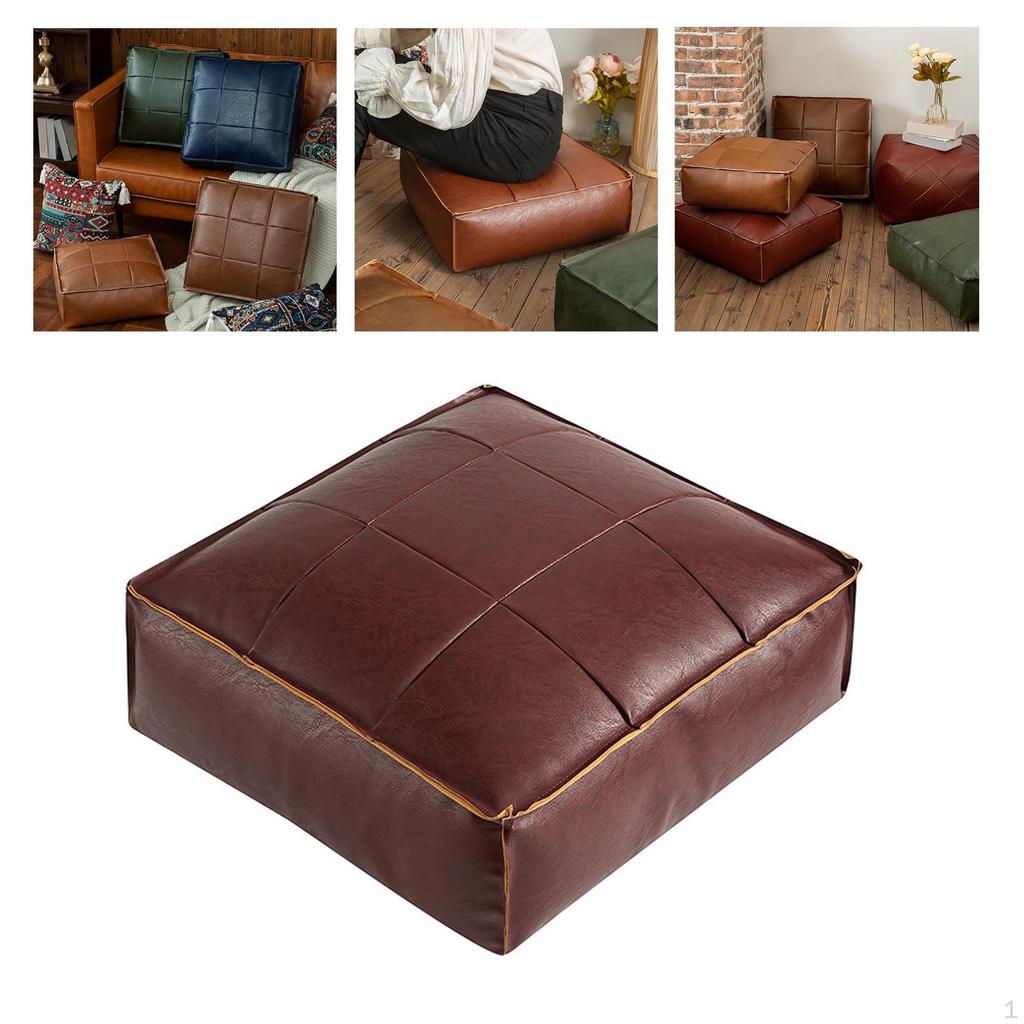 Табурет для ног Марокко Османский чехол Пуф Подставка для ног Подушка сиденья из искусственной кожи ручной работы