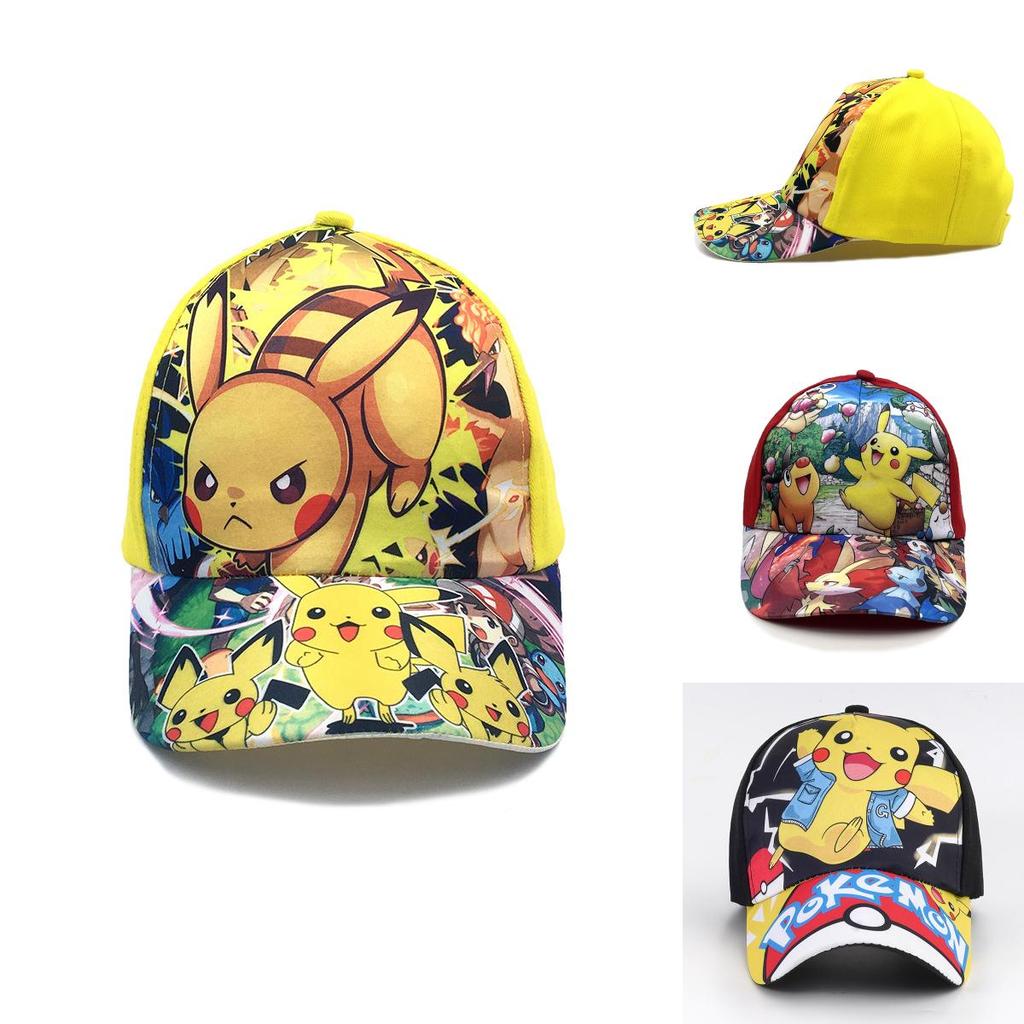 Детская бейсболка Pokemon с защитой от солнца и дышащим хлопком для летних игр на открытом воздухе
