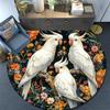 Cockatoos Round Area Rug,Carpet Rug for Living Room Bedroom Sofa Playroom Decor,Non-slip Floor Mat
