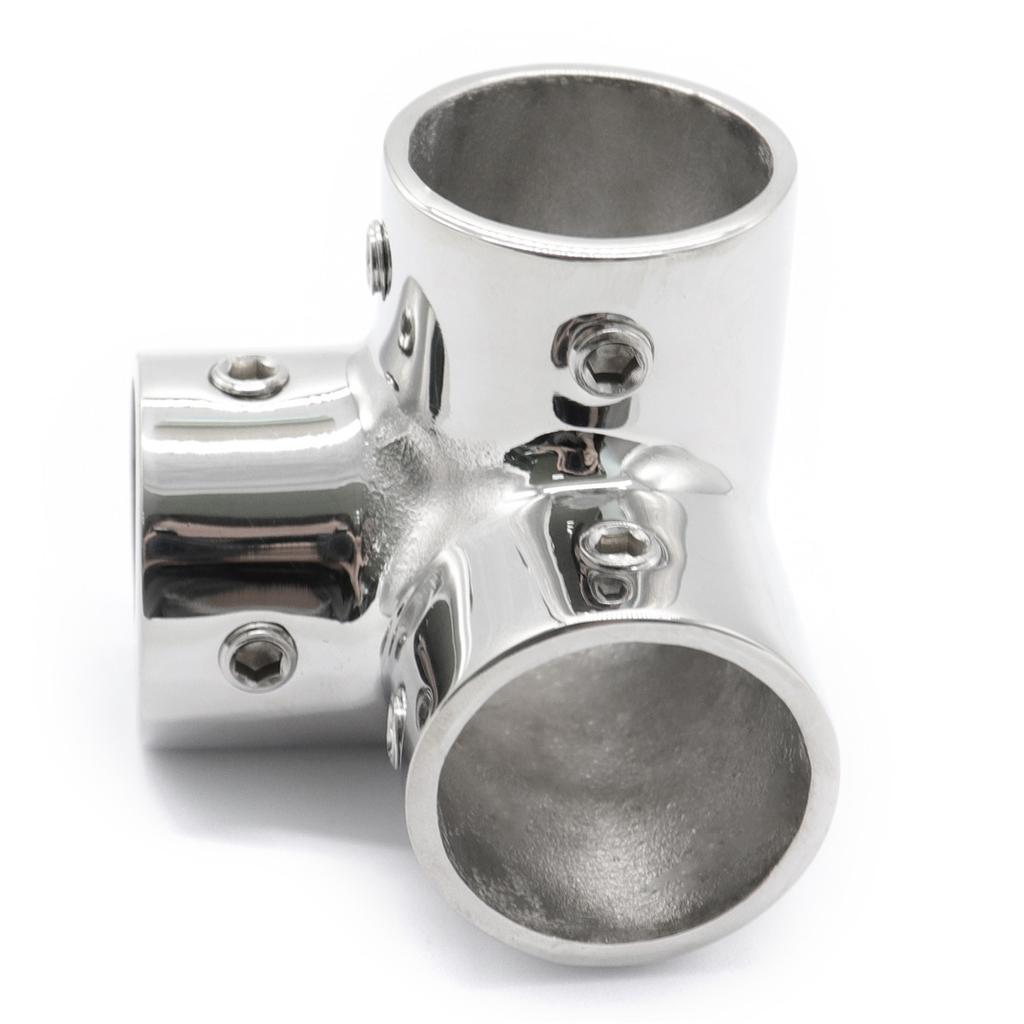 Фитинг для поручня лодки, 3-ходовой угловой уголок, фурнитура, 25 мм, детали для лодок, аксессуары, морская фурнитура