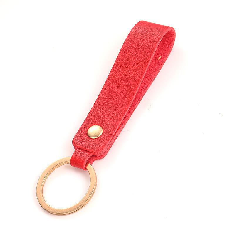 Custom Multicolor PU Leather Keychain - Perfect Business Gift for Car Keys