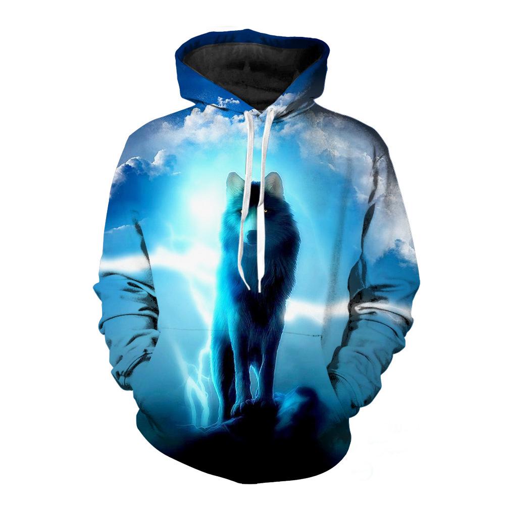 Худи с 3D-печатью головы лисы-волка BF, звездное небо, тигр, Альянс Marvel, спортивная одежда для пары