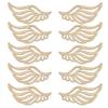 10Pcs/Bag 4 Styles DIY Angel Wings Wooden Chips Decorative Embellishments Crafts Scrapbook Hand-Made Graffiti Button Accessories